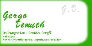 gergo demuth business card